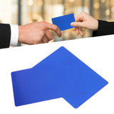 50PCS Business Name Card Laser Engraving Waterproof and Wear Resistant Aluminum Visiting Card for Company Blue