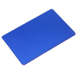 50PCS Business Name Card Laser Engraving Waterproof and Wear Resistant Aluminum Visiting Card for Company Blue