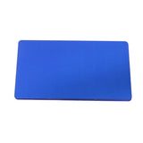 50PCS Business Name Card Laser Engraving Waterproof and Wear Resistant Aluminum Visiting Card for Company Blue