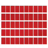 50PCS Business Name Card Laser Engraving Waterproof and Wear Resistant Aluminum Visiting Card for Company Red