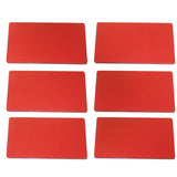 50PCS Business Name Card Laser Engraving Waterproof and Wear Resistant Aluminum Visiting Card for Company Red