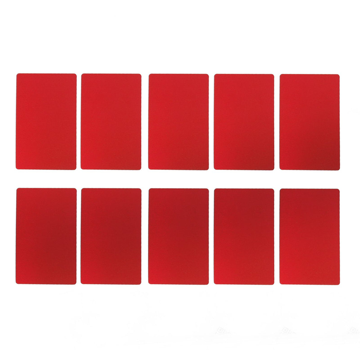 50PCS Business Name Card Laser Engraving Waterproof and Wear Resistant Aluminum Visiting Card for Company Red