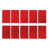 50PCS Business Name Card Laser Engraving Waterproof and Wear Resistant Aluminum Visiting Card for Company Red