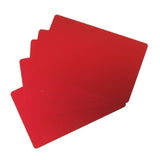 50PCS Business Name Card Laser Engraving Waterproof and Wear Resistant Aluminum Visiting Card for Company Red - Rear View