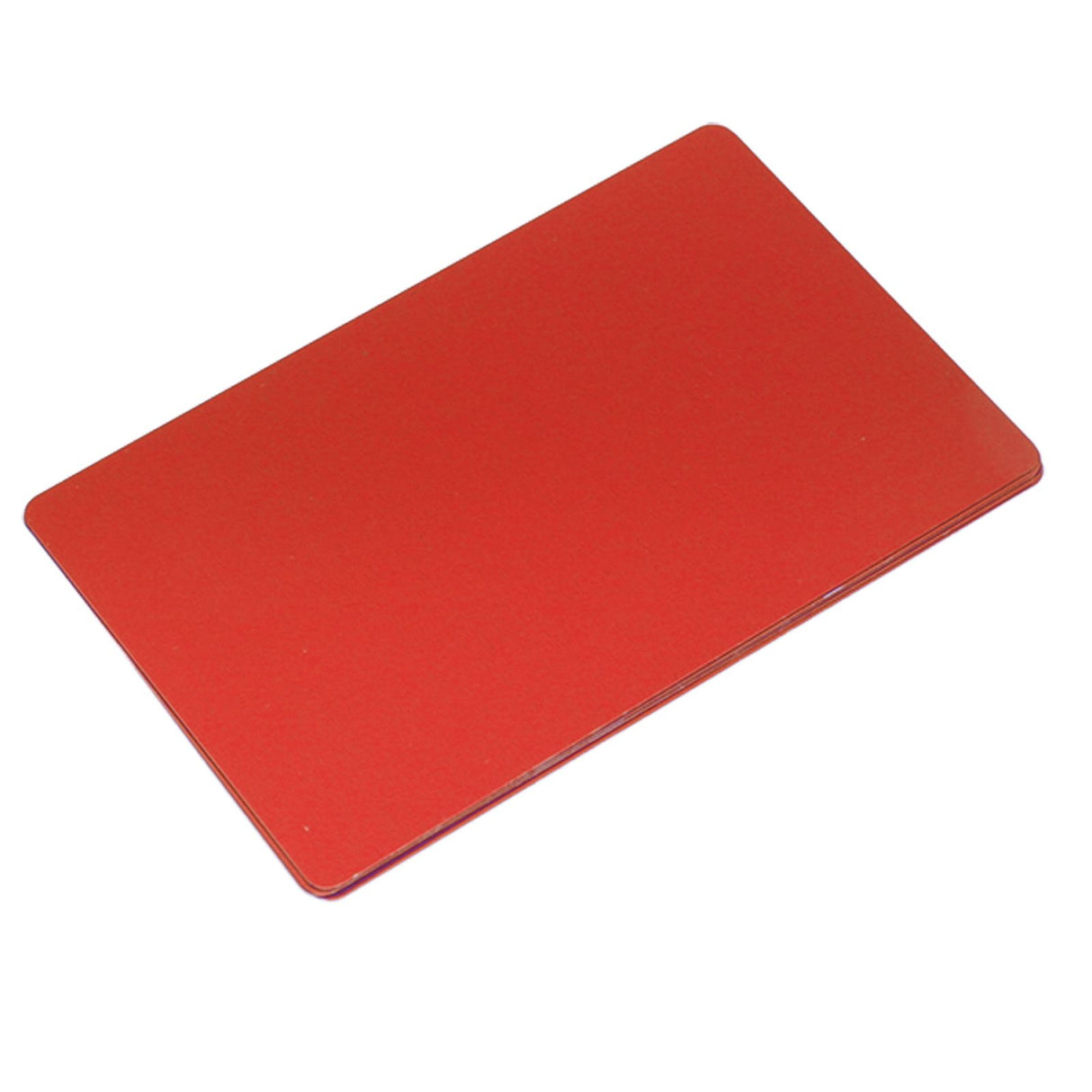 50PCS Business Name Card Laser Engraving Waterproof and Wear Resistant Aluminum Visiting Card for Company Red