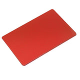 50PCS Business Name Card Laser Engraving Waterproof and Wear Resistant Aluminum Visiting Card for Company Red