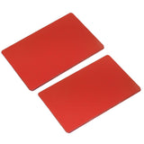 50PCS Business Name Card Laser Engraving Waterproof and Wear Resistant Aluminum Visiting Card for Company Red
