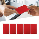 50PCS Business Name Card Laser Engraving Waterproof and Wear Resistant Aluminum Visiting Card for Company Red