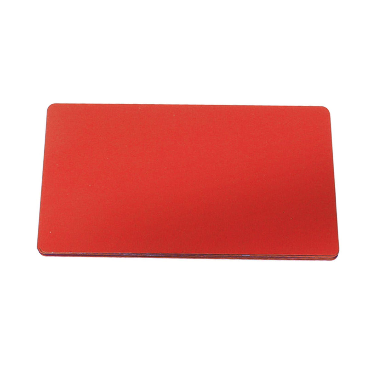 50PCS Business Name Card Laser Engraving Waterproof and Wear Resistant Aluminum Visiting Card for Company Red