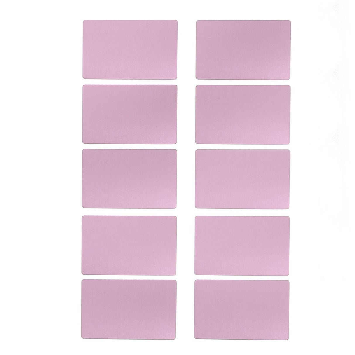 50PCS Business Name Card Laser Engraving Waterproof and Wear Resistant Aluminum Visiting Card for Company Rose Gold