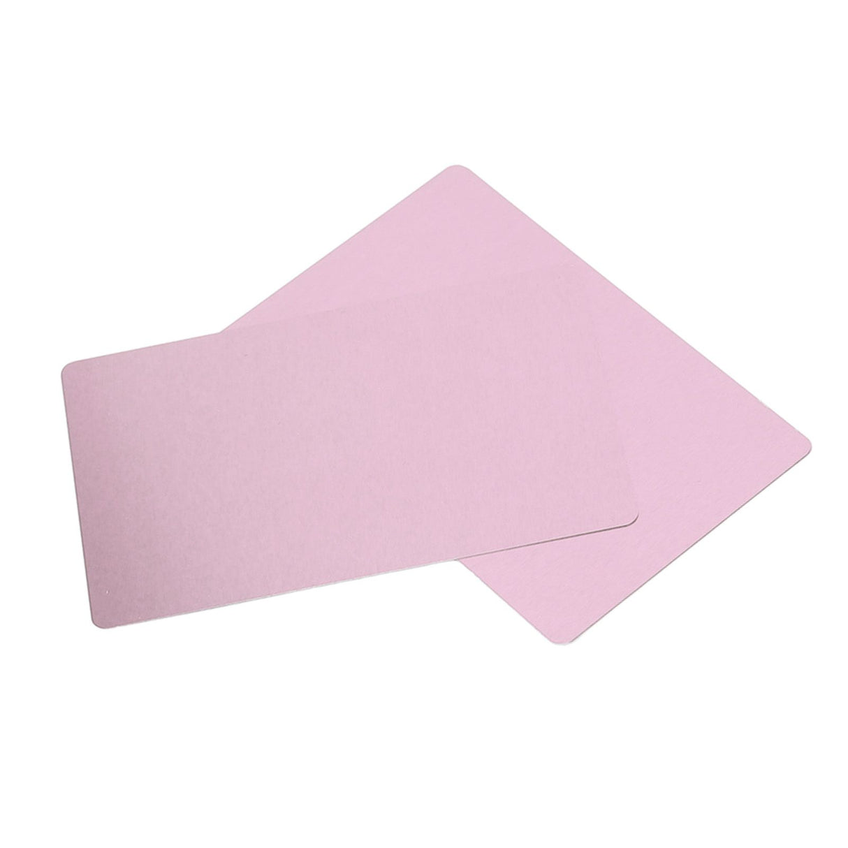 50PCS Business Name Card Laser Engraving Waterproof and Wear Resistant Aluminum Visiting Card for Company Rose Gold