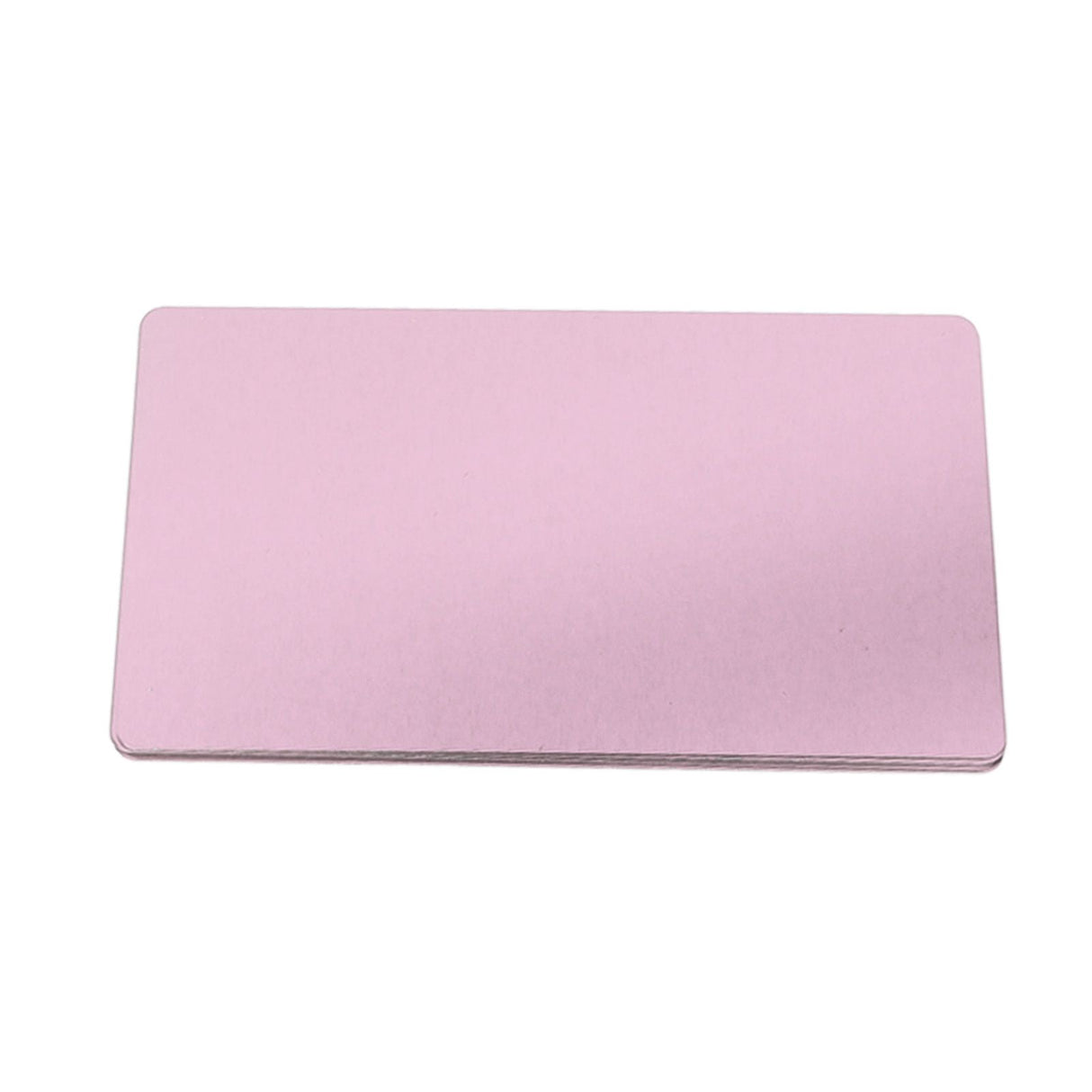 50PCS Business Name Card Laser Engraving Waterproof and Wear Resistant Aluminum Visiting Card for Company Rose Gold