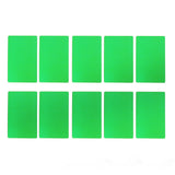 50PCS Business Name Card Laser Engraving Waterproof and Wear Resistant Aluminum Visiting Card for Company Green