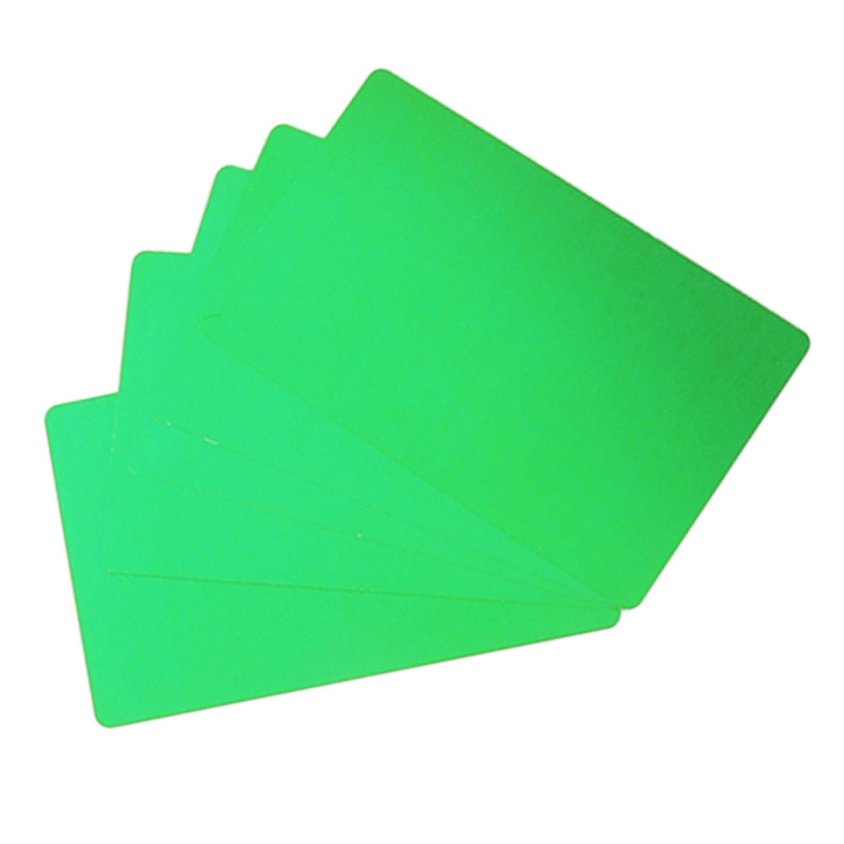 50PCS Business Name Card Laser Engraving Waterproof and Wear Resistant Aluminum Visiting Card for Company Green