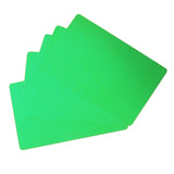 50PCS Business Name Card Laser Engraving Waterproof and Wear Resistant Aluminum Visiting Card for Company Green