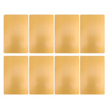50 Sheets Metal Business Card Heat Transfer Aluminum Business Cards Blanks DIY Craft Supplies Gold - Top-Down View