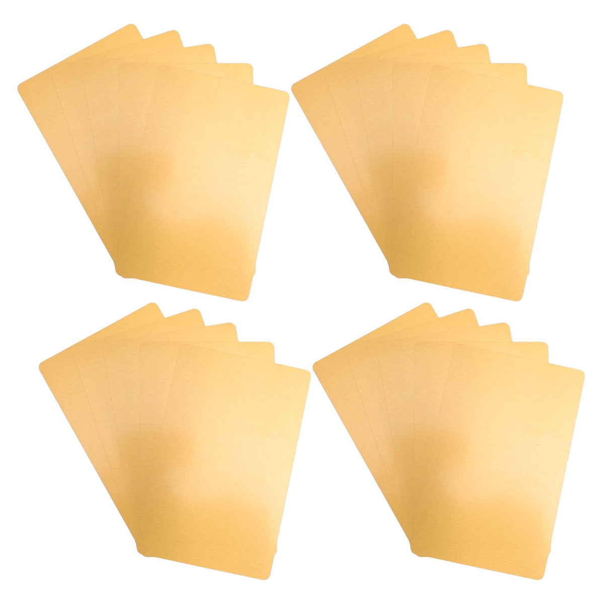 50 Sheets Metal Business Card Heat Transfer Aluminum Business Cards Blanks DIY Craft Supplies Gold