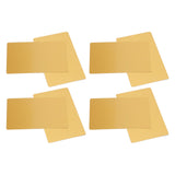 50 Sheets Metal Business Card Heat Transfer Aluminum Business Cards Blanks DIY Craft Supplies Gold - Close-Up Angle