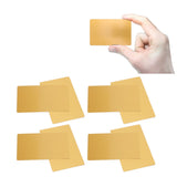 50 Sheets Metal Business Card Heat Transfer Aluminum Business Cards Blanks DIY Craft Supplies Gold - Extra Image