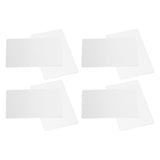 50 Sheets Metal Business Card Heat Transfer Aluminum Business Cards Blanks DIY Craft Supplies Pearl White - Rear View