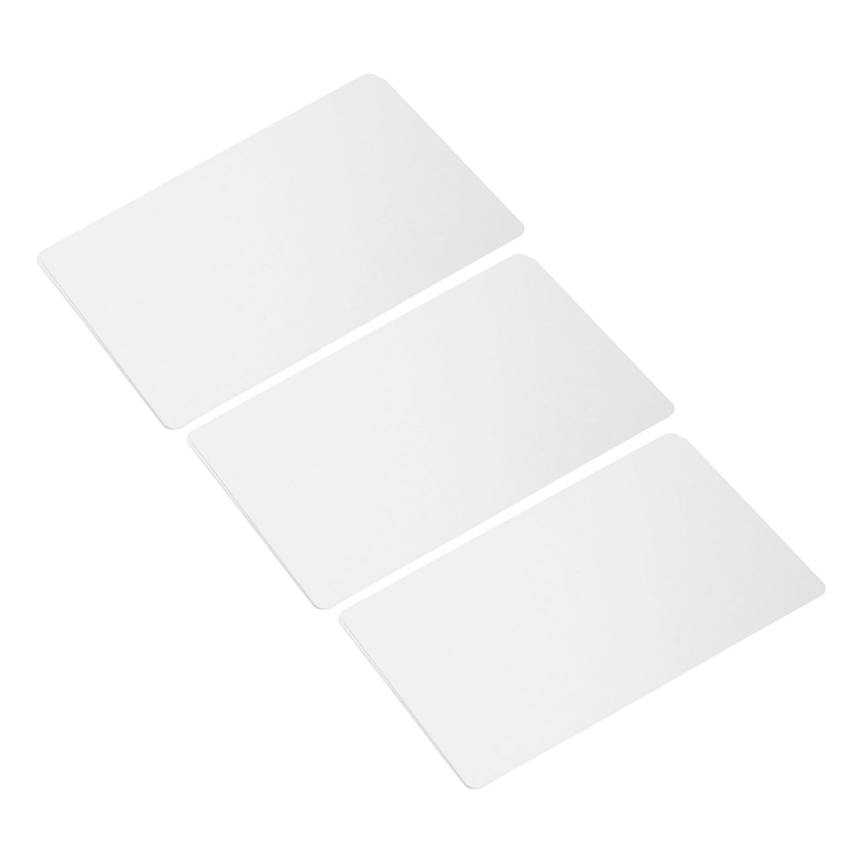 50 Sheets Metal Business Card Heat Transfer Aluminum Business Cards Blanks DIY Craft Supplies Pearl White