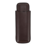 Leather Cigar Case Portable 2 Finger Cigar Holder for Travel Business Trip Boyfriend Gifts Deep Coffee