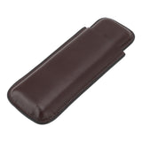 Leather Cigar Case Portable 2 Finger Cigar Holder for Travel Business Trip Boyfriend Gifts Deep Coffee