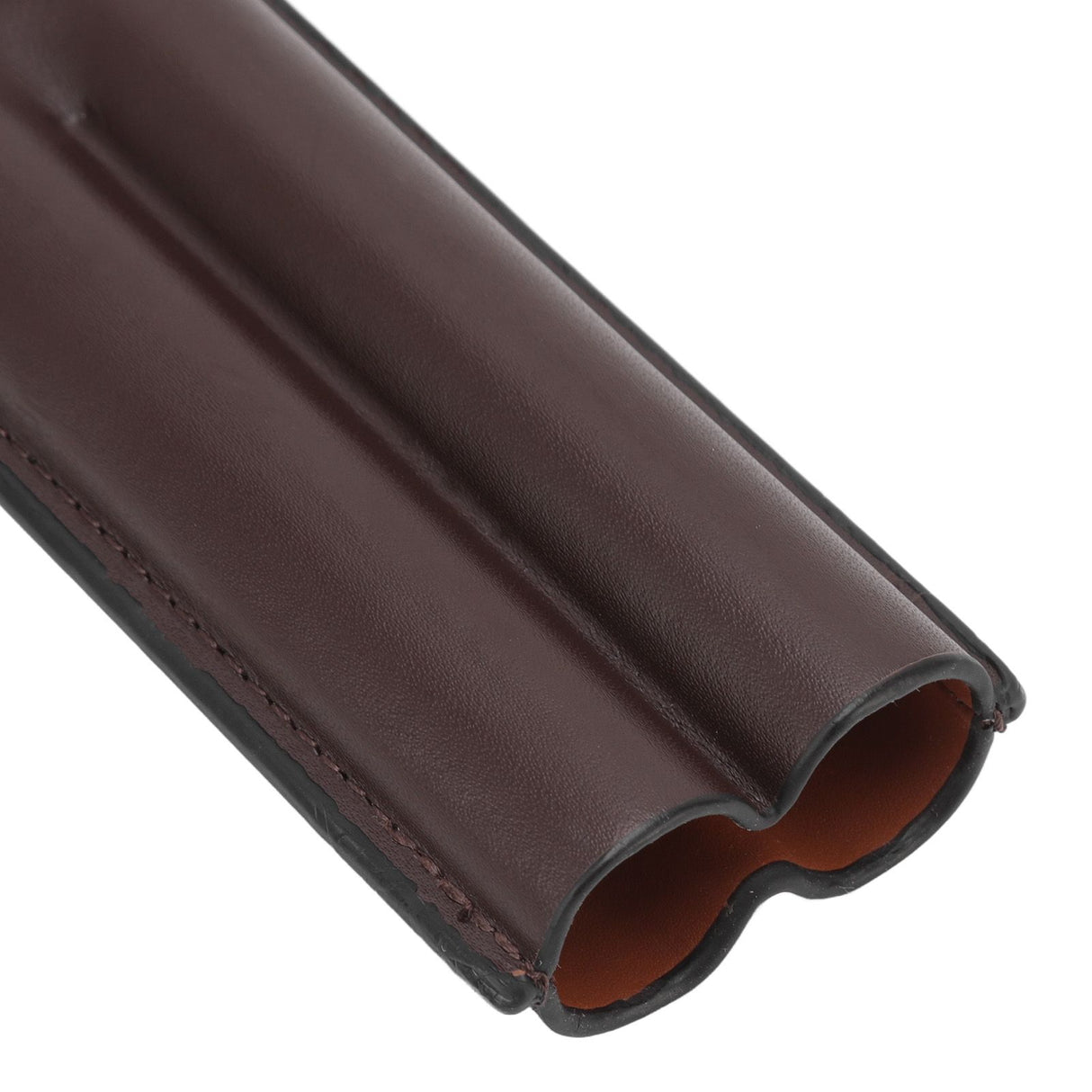 Leather Cigar Case Portable 2 Finger Cigar Holder for Travel Business Trip Boyfriend Gifts Deep Coffee
