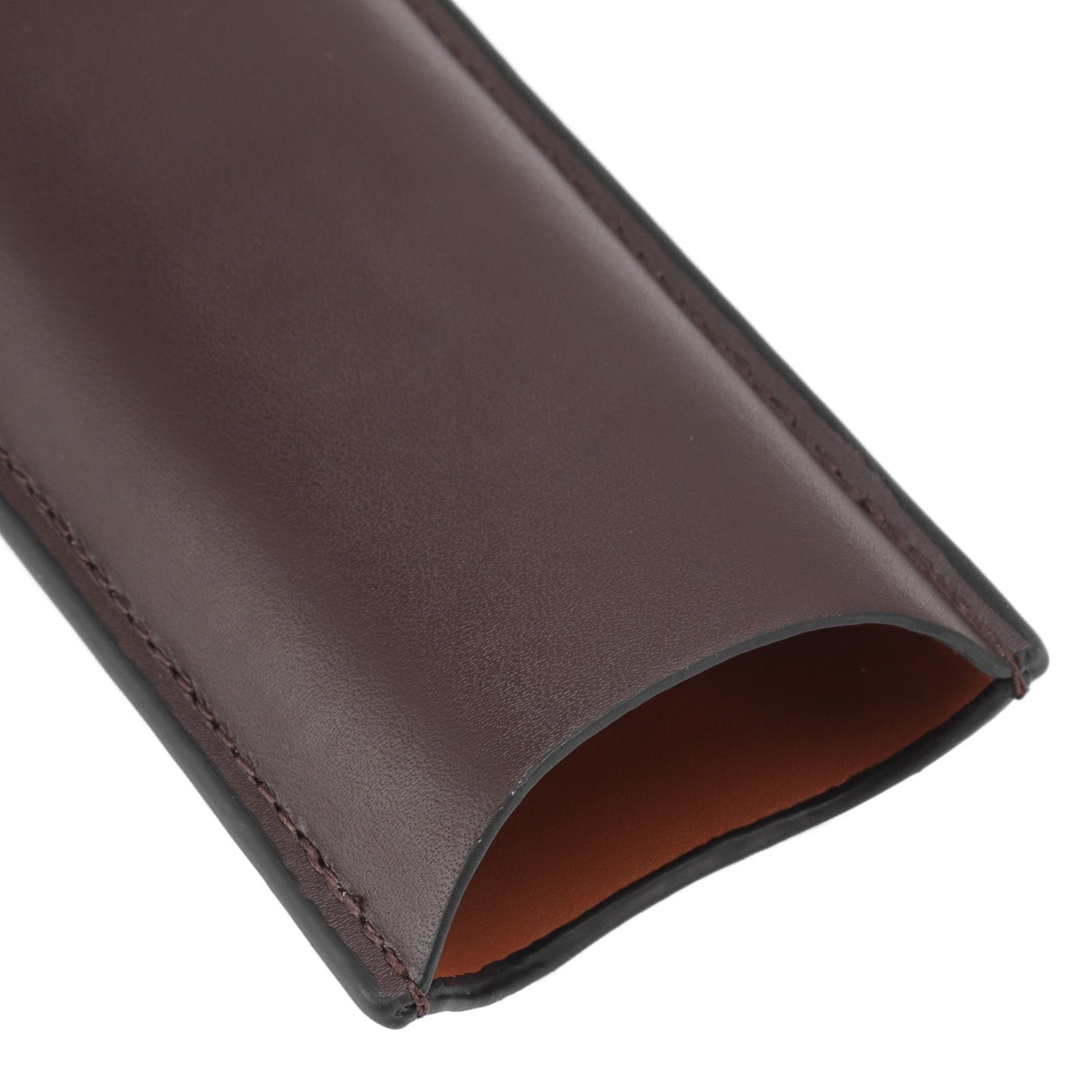 Leather Cigar Case Portable 2 Finger Cigar Holder for Travel Business Trip Boyfriend Gifts Deep Coffee