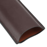 Leather Cigar Case Portable 2 Finger Cigar Holder for Travel Business Trip Boyfriend Gifts Deep Coffee