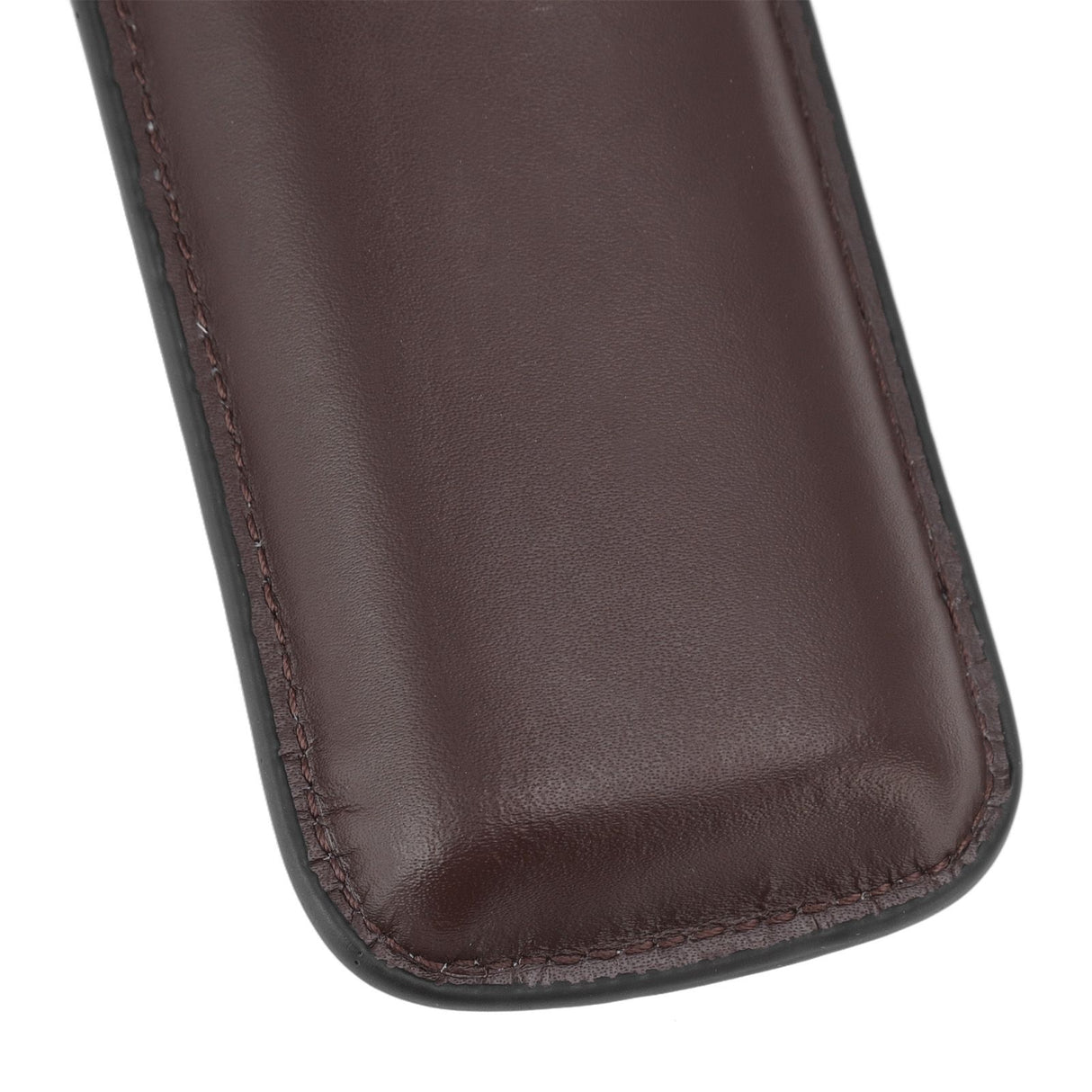 Leather Cigar Case Portable 2 Finger Cigar Holder for Travel Business Trip Boyfriend Gifts Deep Coffee