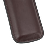 Leather Cigar Case Portable 2 Finger Cigar Holder for Travel Business Trip Boyfriend Gifts Deep Coffee - Extra Image