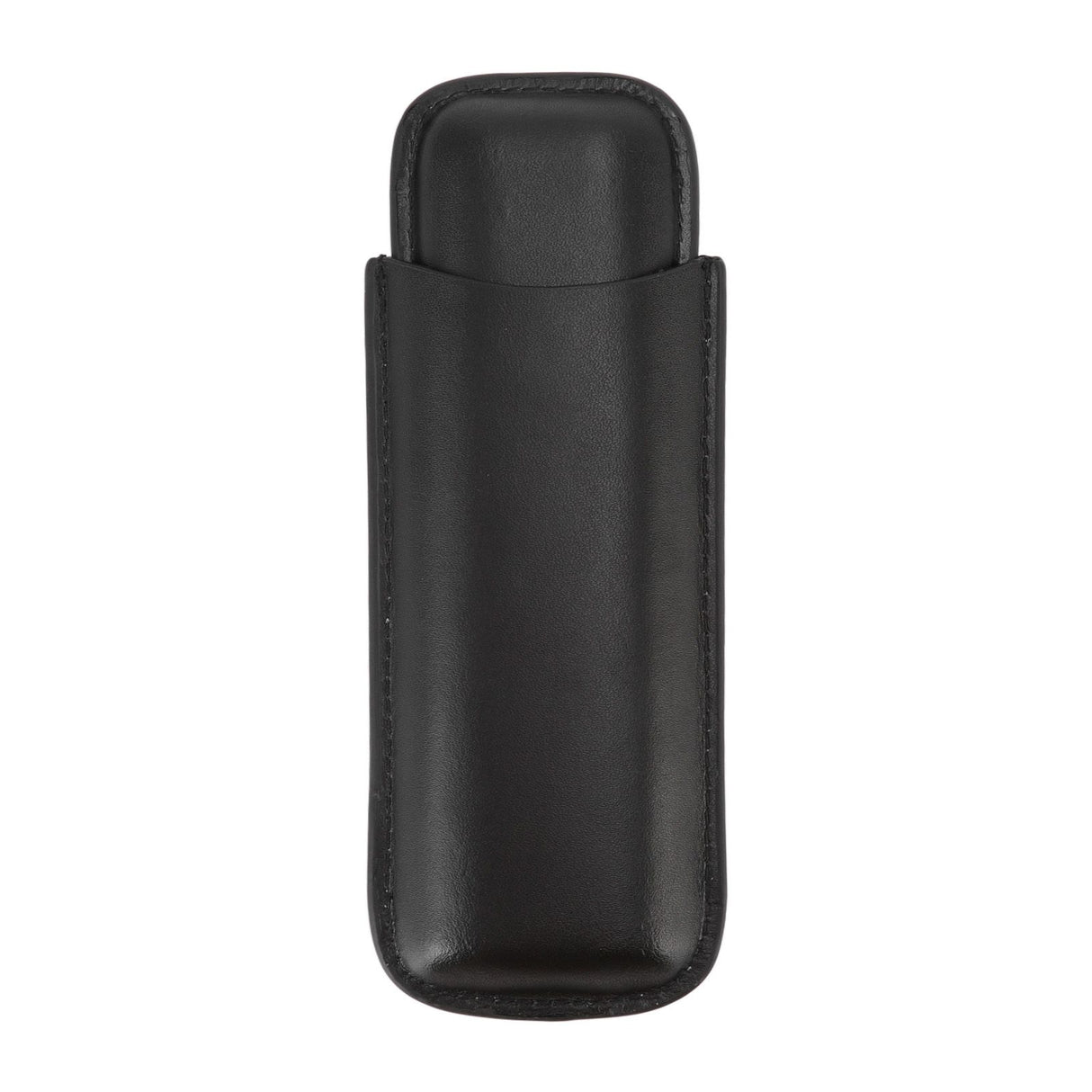 Leather Cigar Case Portable 2 Finger Cigar Holder for Travel Business Trip Boyfriend Gifts Black