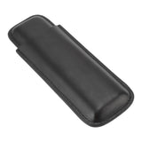 Leather Cigar Case Portable 2 Finger Cigar Holder for Travel Business Trip Boyfriend Gifts Black