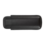 Leather Cigar Case Portable 2 Finger Cigar Holder for Travel Business Trip Boyfriend Gifts Black - Side View