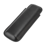 Leather Cigar Case Portable 2 Finger Cigar Holder for Travel Business Trip Boyfriend Gifts Black