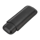 Leather Cigar Case Portable 2 Finger Cigar Holder for Travel Business Trip Boyfriend Gifts Black