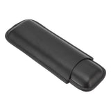 Leather Cigar Case Portable 2 Finger Cigar Holder for Travel Business Trip Boyfriend Gifts Black
