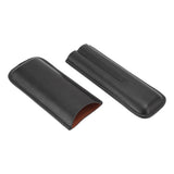 Leather Cigar Case Portable 2 Finger Cigar Holder for Travel Business Trip Boyfriend Gifts Black