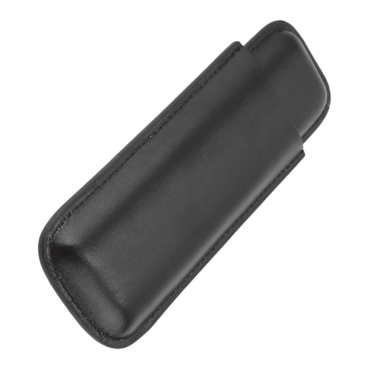 Leather Cigar Case Portable 2 Finger Cigar Holder for Travel Business Trip Boyfriend Gifts Black