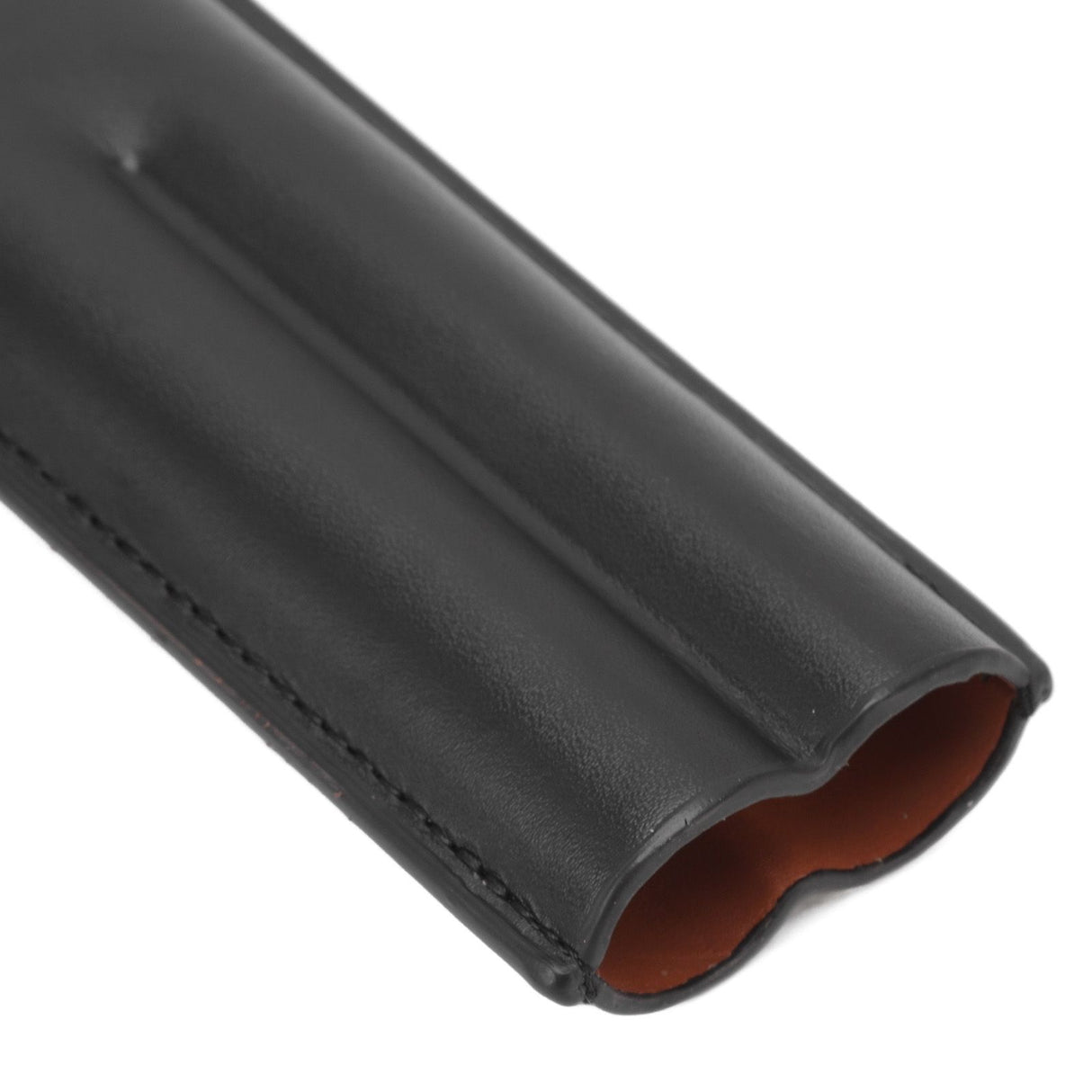 Leather Cigar Case Portable 2 Finger Cigar Holder for Travel Business Trip Boyfriend Gifts Black