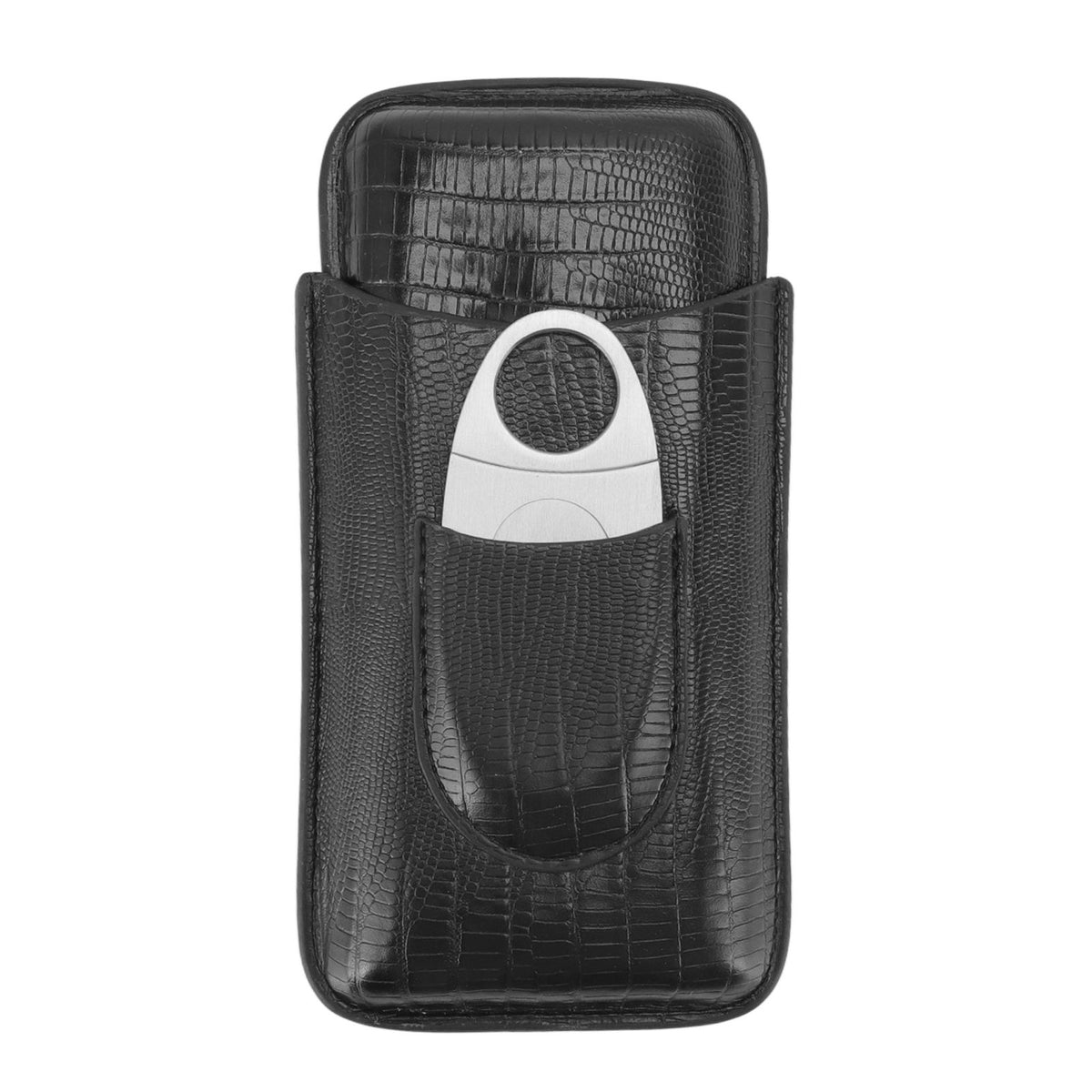 Cigar Leather Case Travel Portable Cigar Holder with Cigar Cutter Accessories Set for Gift Giving