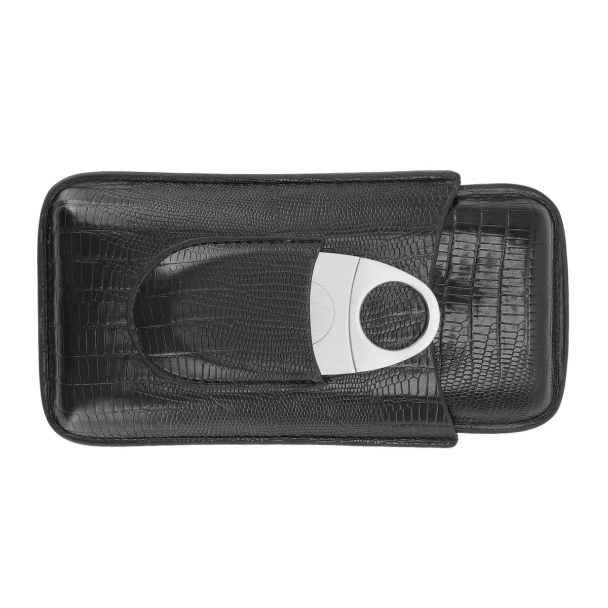 Cigar Leather Case Travel Portable Cigar Holder with Cigar Cutter Accessories Set for Gift Giving