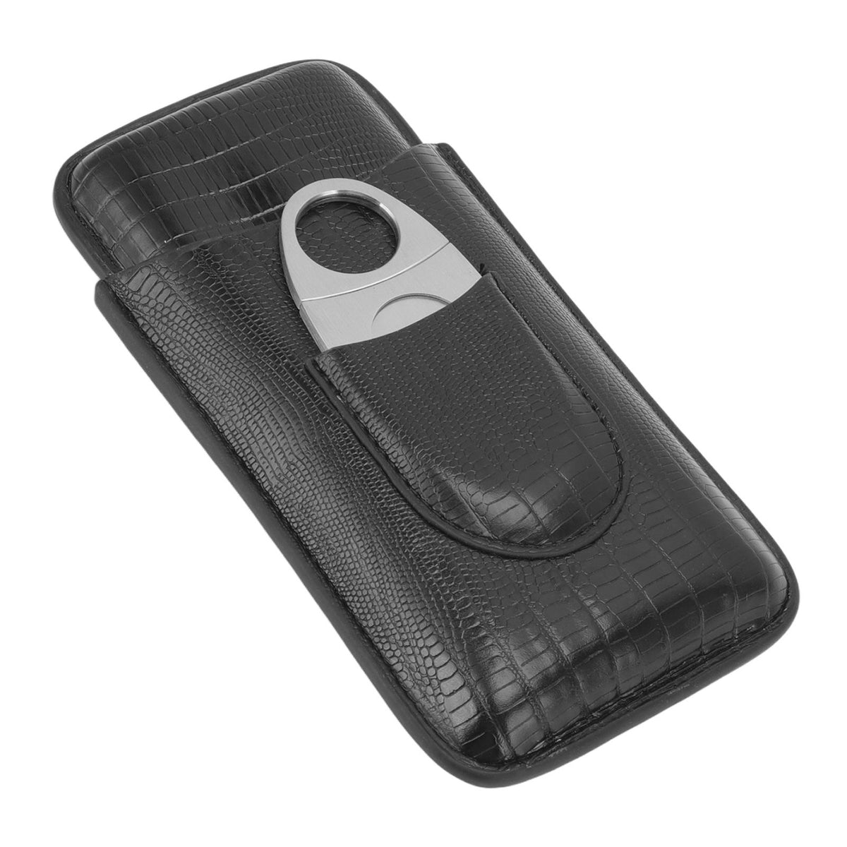 Cigar Leather Case Travel Portable Cigar Holder with Cigar Cutter Accessories Set for Gift Giving