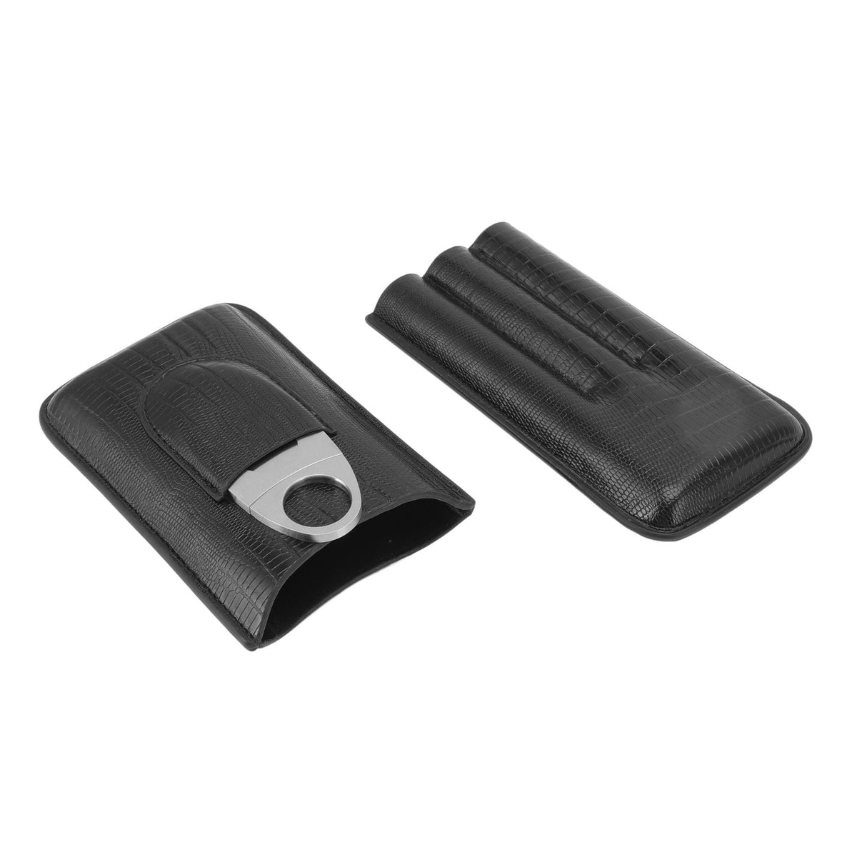Cigar Leather Case Travel Portable Cigar Holder with Cigar Cutter Accessories Set for Gift Giving