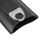 Cigar Leather Case Travel Portable Cigar Holder with Cigar Cutter Accessories Set for Gift Giving