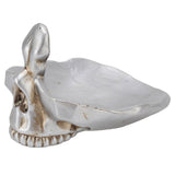 Skull Glasses Stand Decorative Synthetic Resin Statue Eyeglasses Display Holder for Home Office - Top-Down View