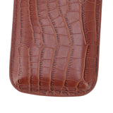 3 Finger Cigar Case High Grade Leather Travel Portable Cigar Holder with Cutter Coffee