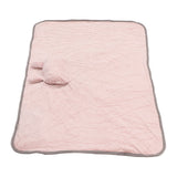 Heating Blanket Electric Warming Soft Washable Heating Shawl Wrap for Shoulder Neck Office Pink Bunny - Side View