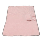 Heating Blanket Electric Warming Soft Washable Heating Shawl Wrap for Shoulder Neck Office Pink Bunny